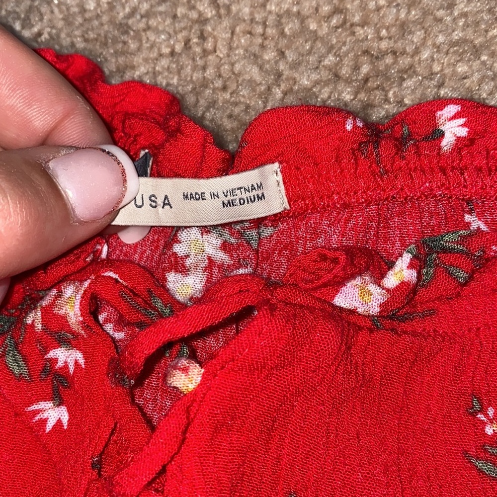 Red Crop Top - Picture 2 of 5